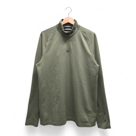 J.Lindeberg Men’s Fay Seamless Golf Pullover Large Green Performance NWT - Picture 1 of 2